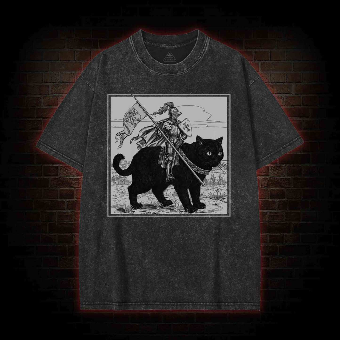 Medieval Knight Washed T-shirt