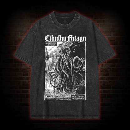 Cthulhu Fhtagn Washed T-shirt