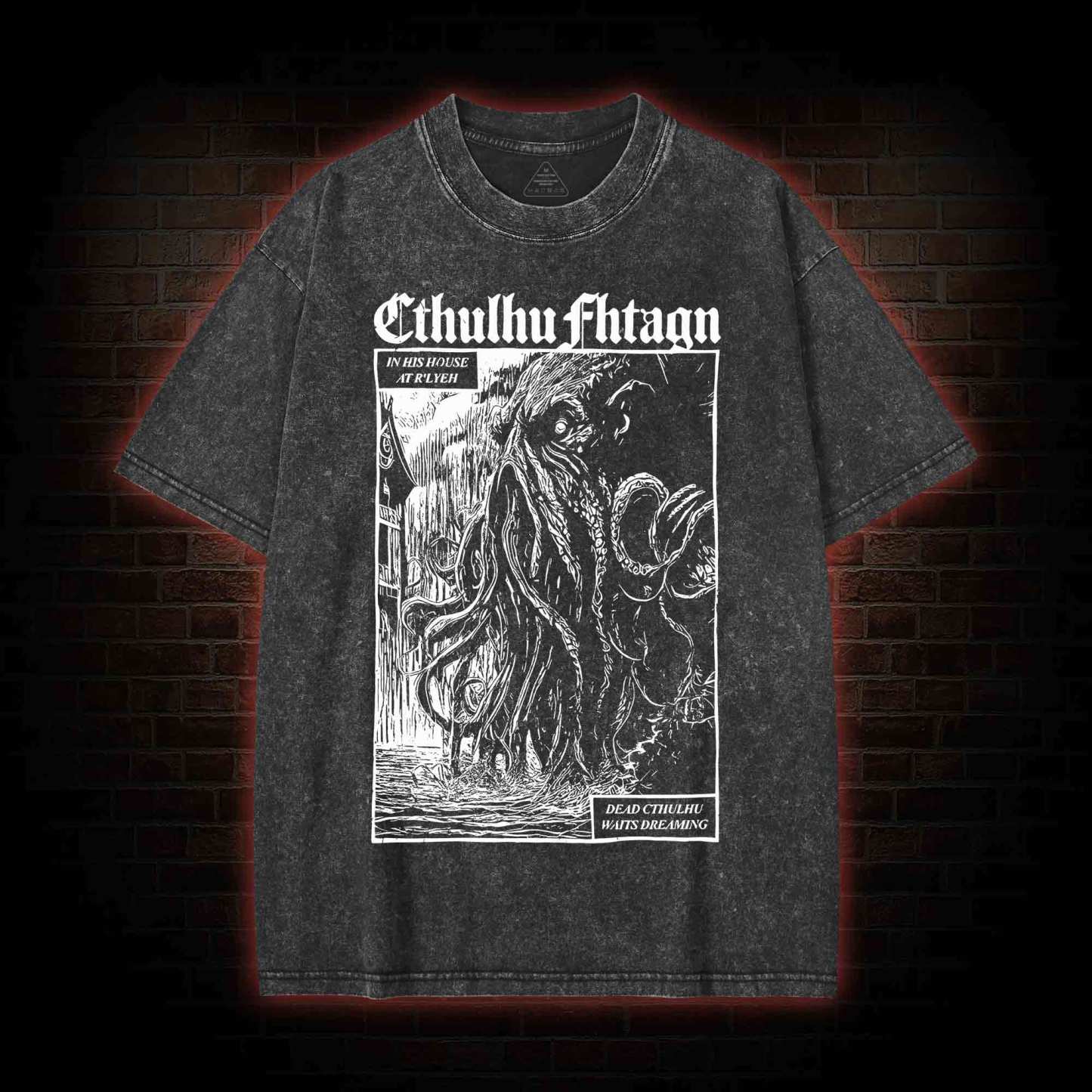 Cthulhu Fhtagn Washed T-shirt