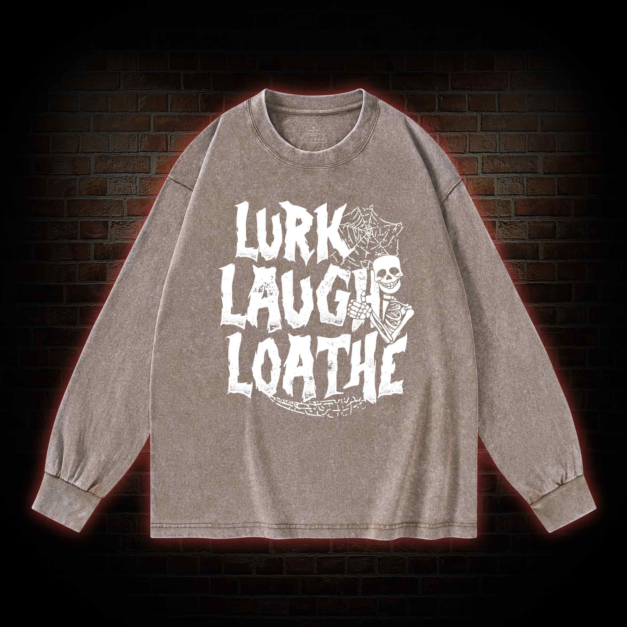 Lurk Laugh Loathe Washed Long-Sleeve T-shirt