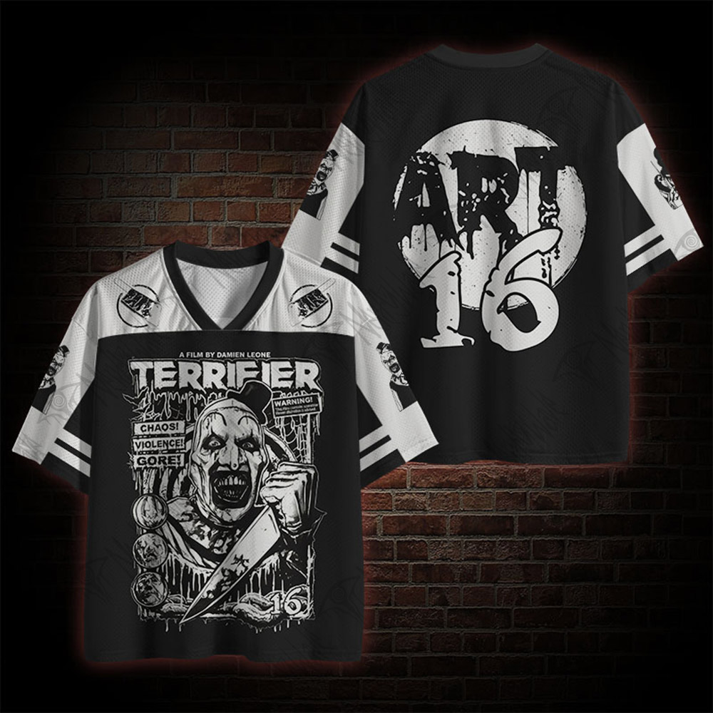 Warning Chaos Violence Bloodshed Mesh Jersey