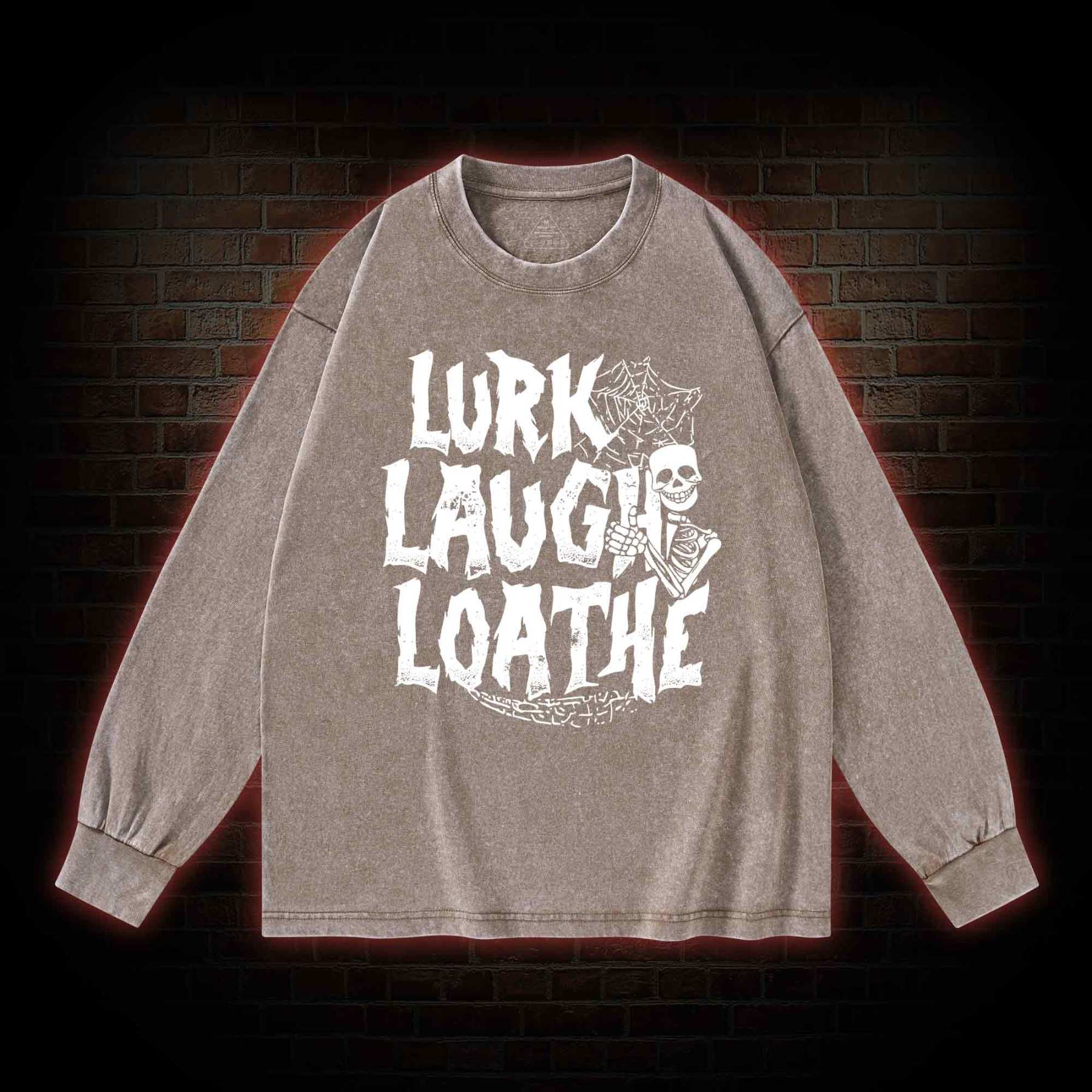 Lurk Laugh Loathe Washed Long-Sleeve T-shirt