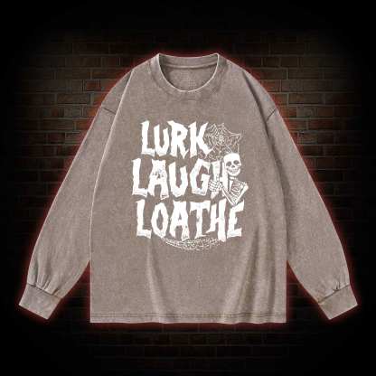 Lurk Laugh Loathe Washed Long-Sleeve T-shirt