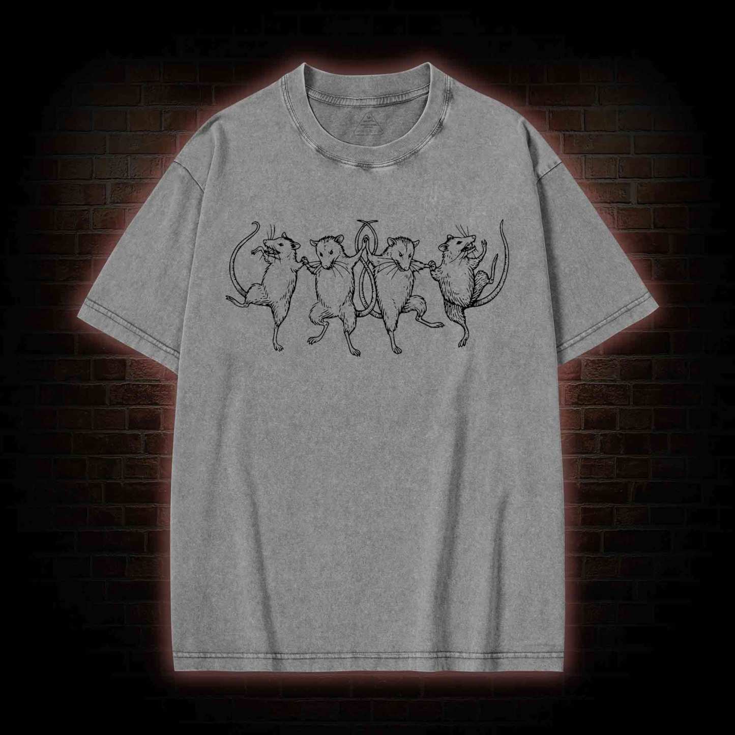 Dancing Rats Washed T-shirt