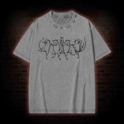 Dancing Rats Washed T-shirt