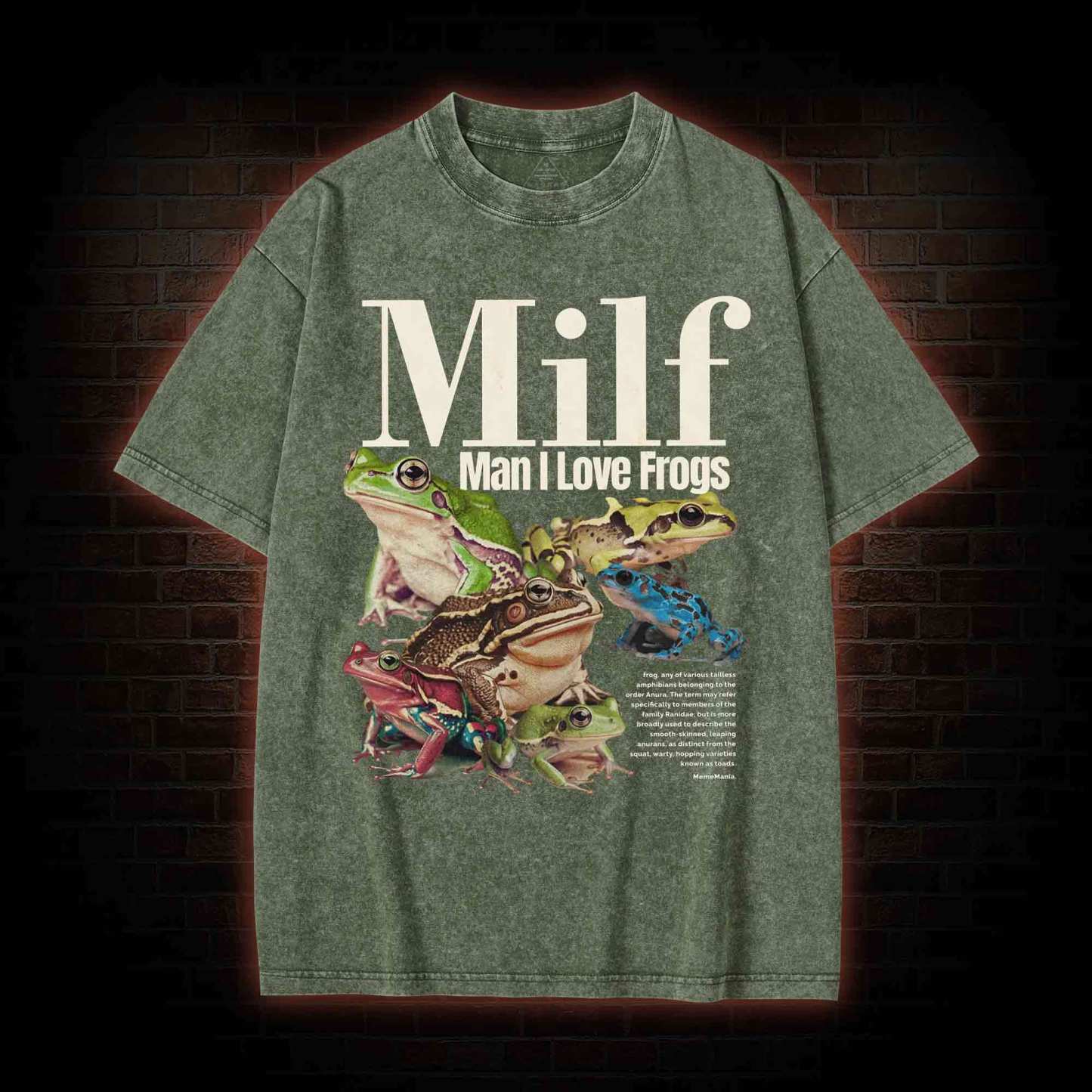 Man I Love Frogs Washed T-shirt