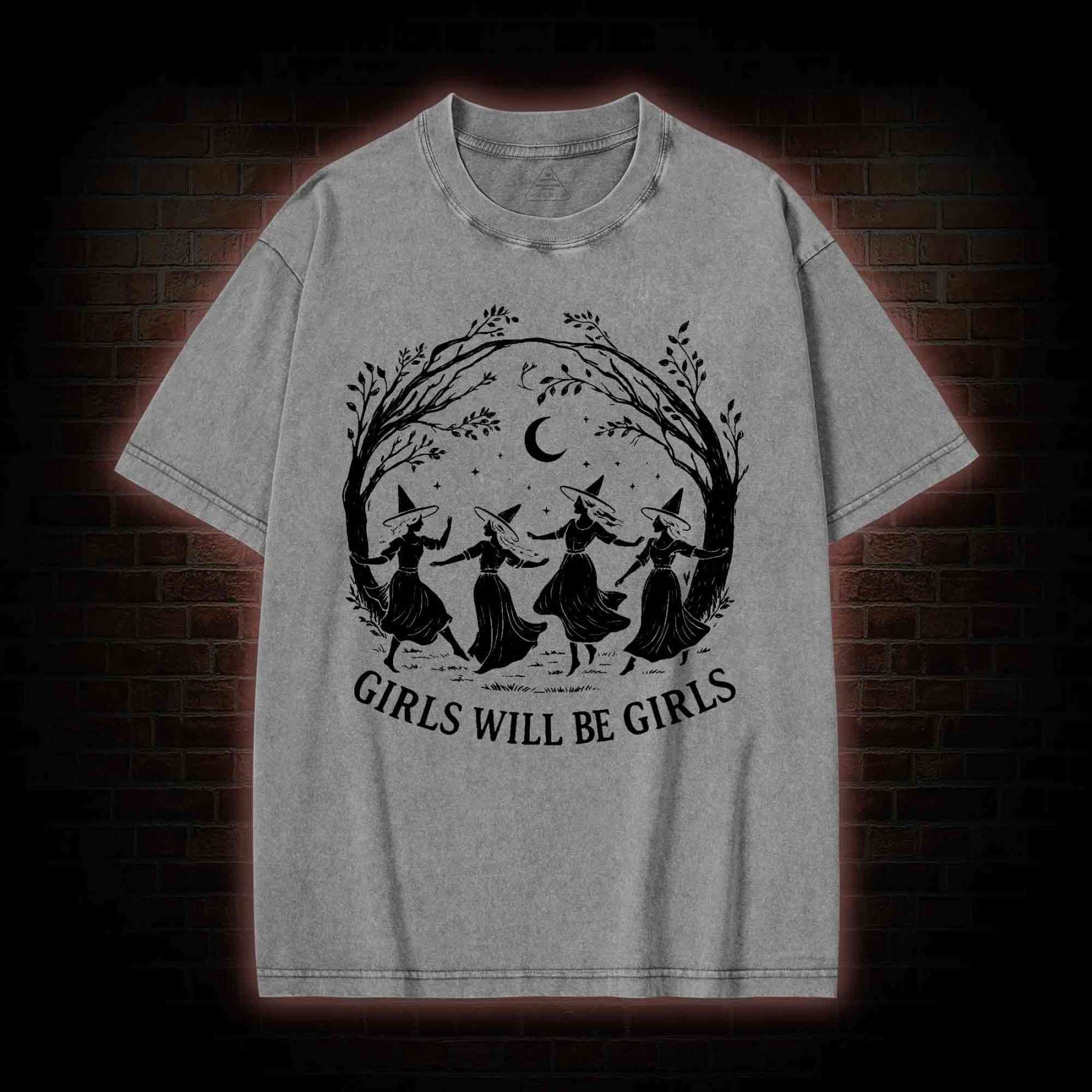 Girls will be Girls Washed T-shirt