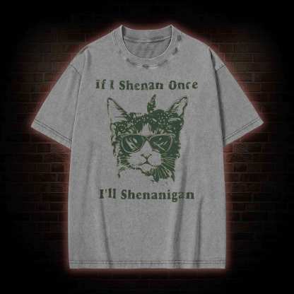 If I Shenan Once I'll Shenanigan Washed T-shirt