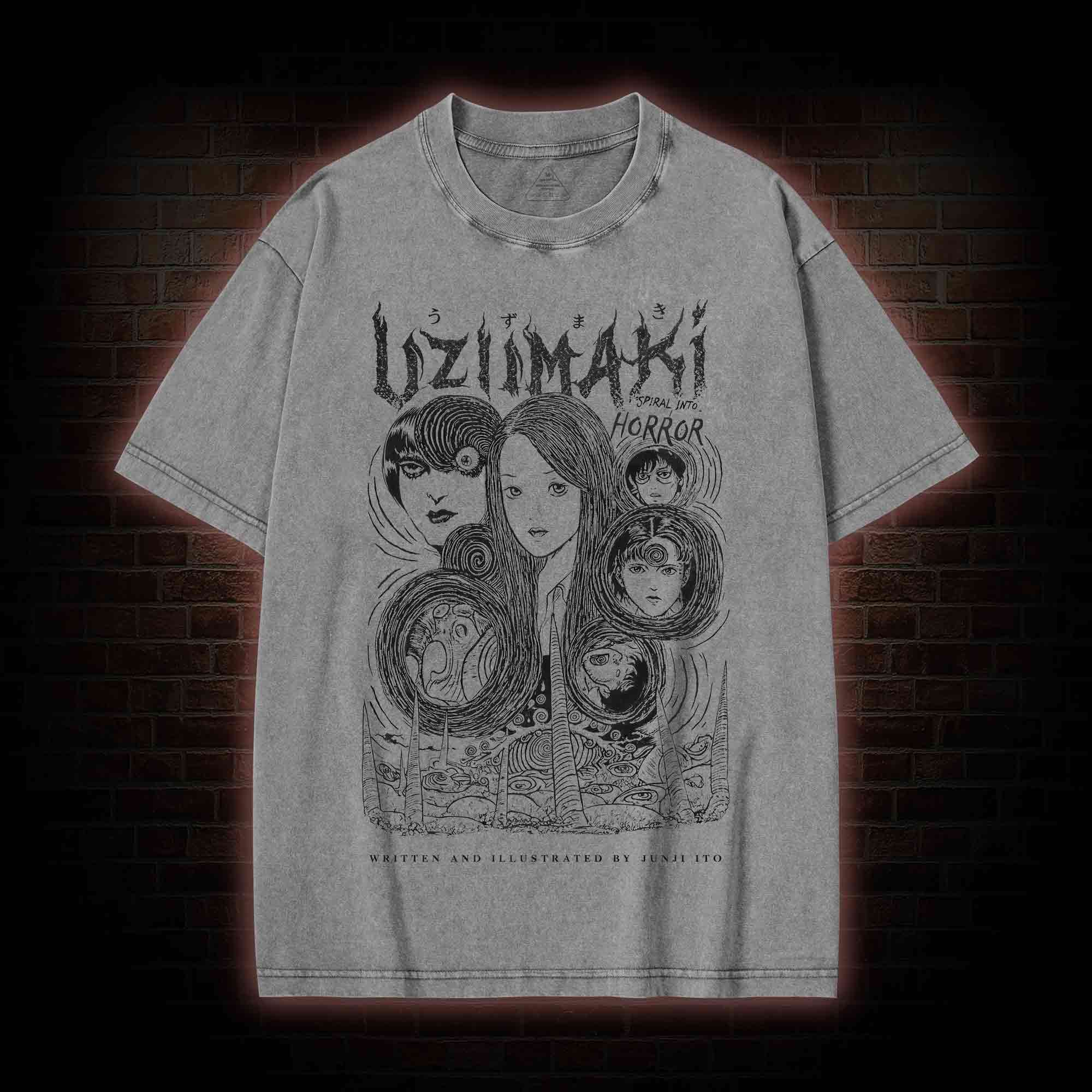 Creepy Girl Washed T-shirt