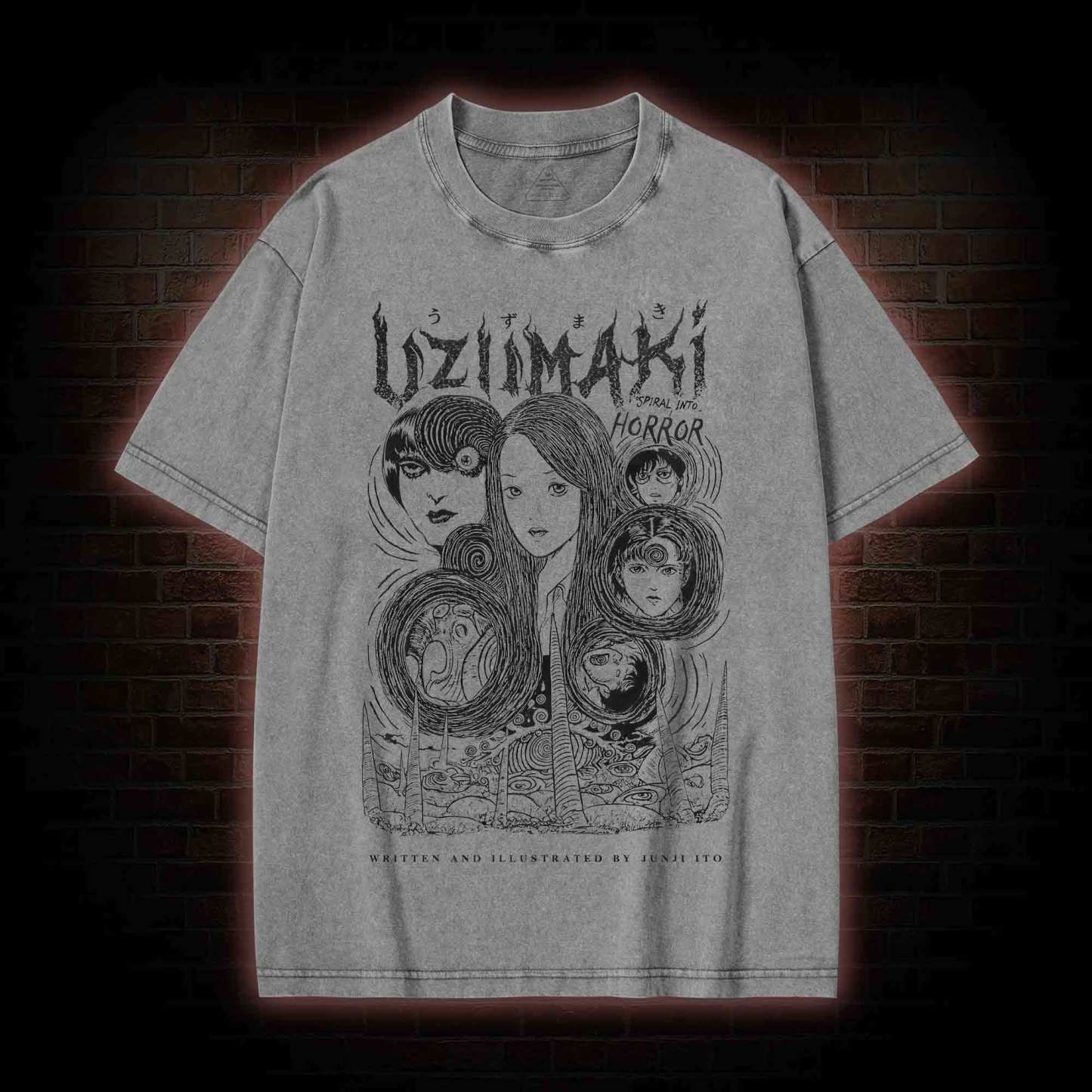 Creepy Girl Washed T-shirt