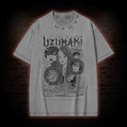 Creepy Girl Washed T-shirt