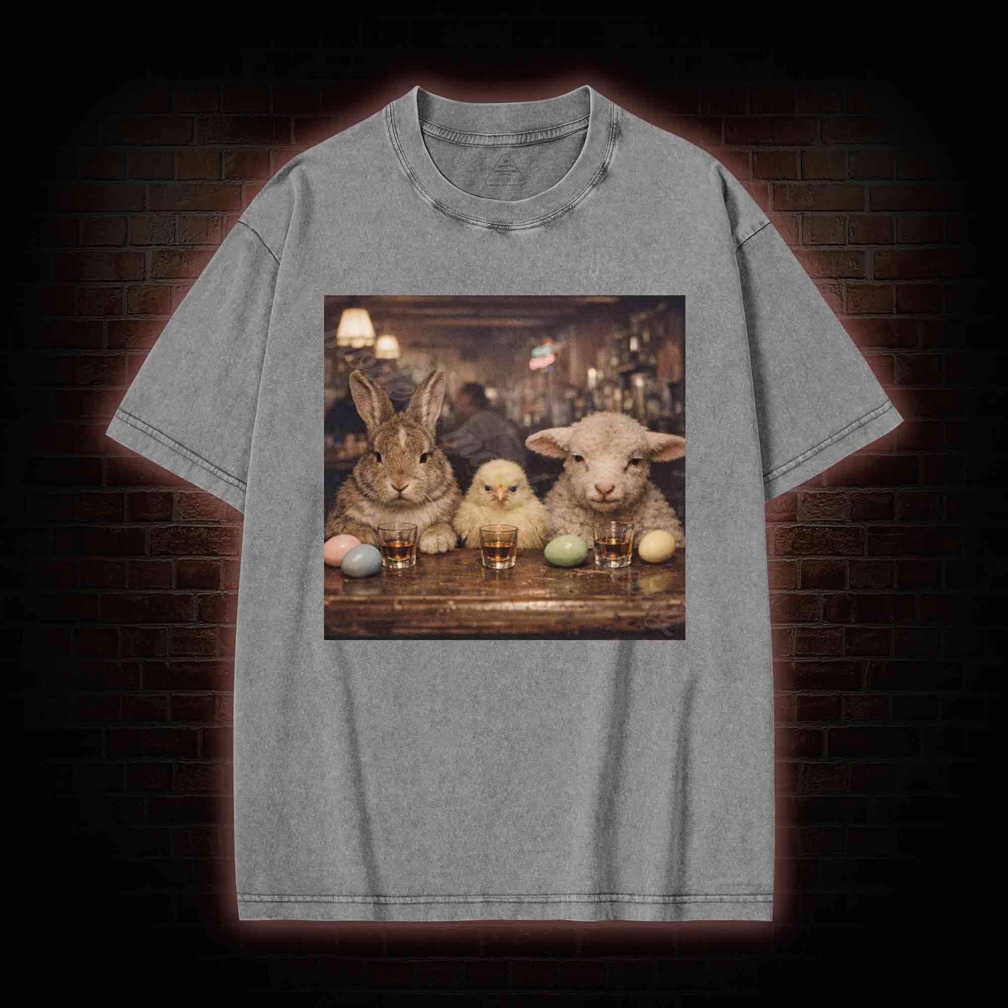 Animal Meme Washed T-shirt