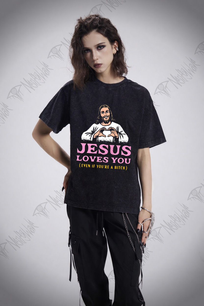 Jesus Loves You Washed T-shirt