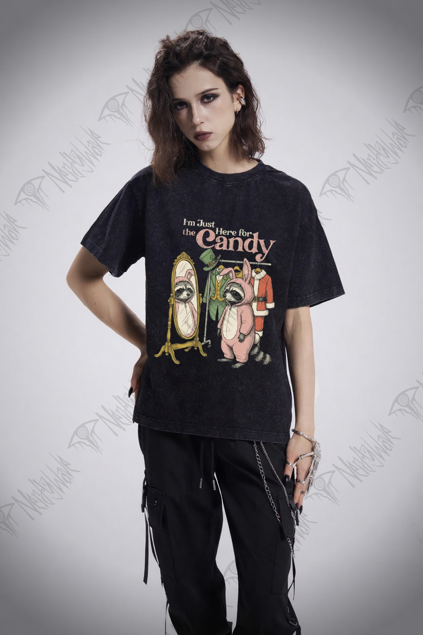 I'm Only Doing This for the Candy Washed T-shirt