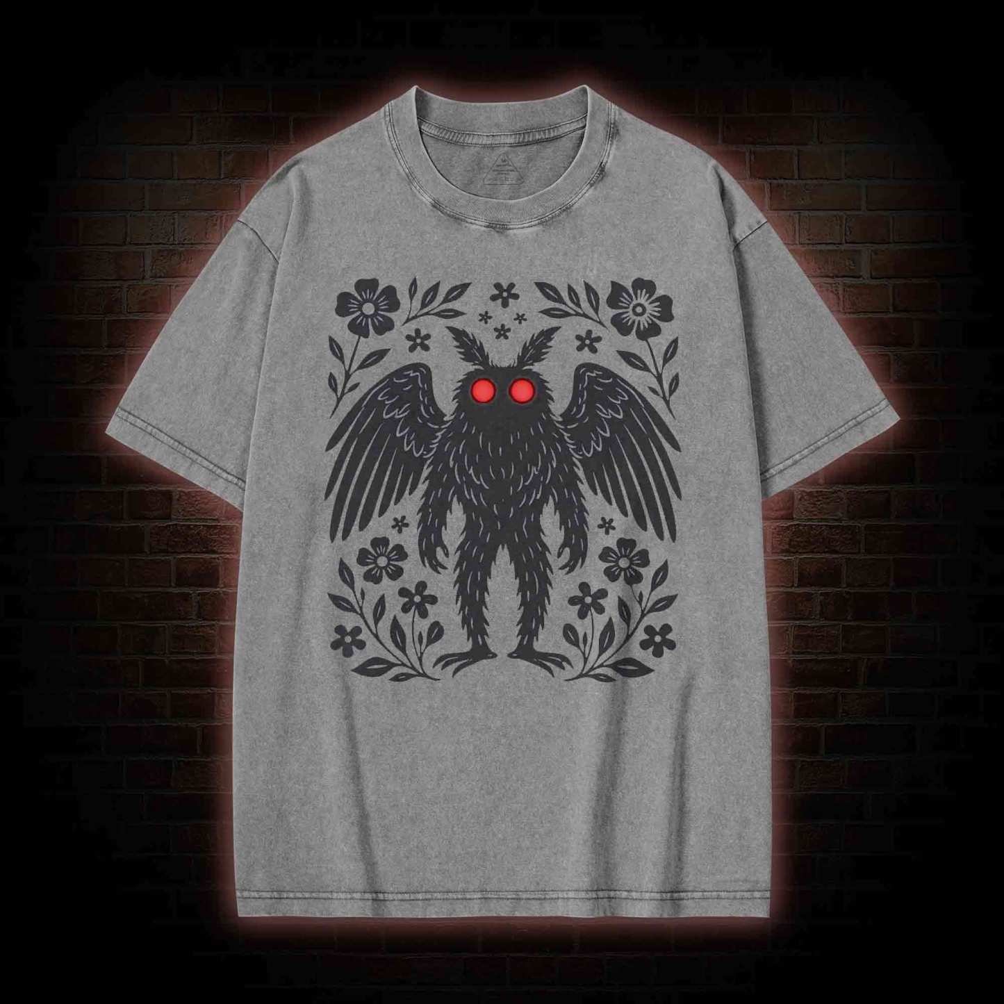 Mothman Cryptid Washed T-shirt