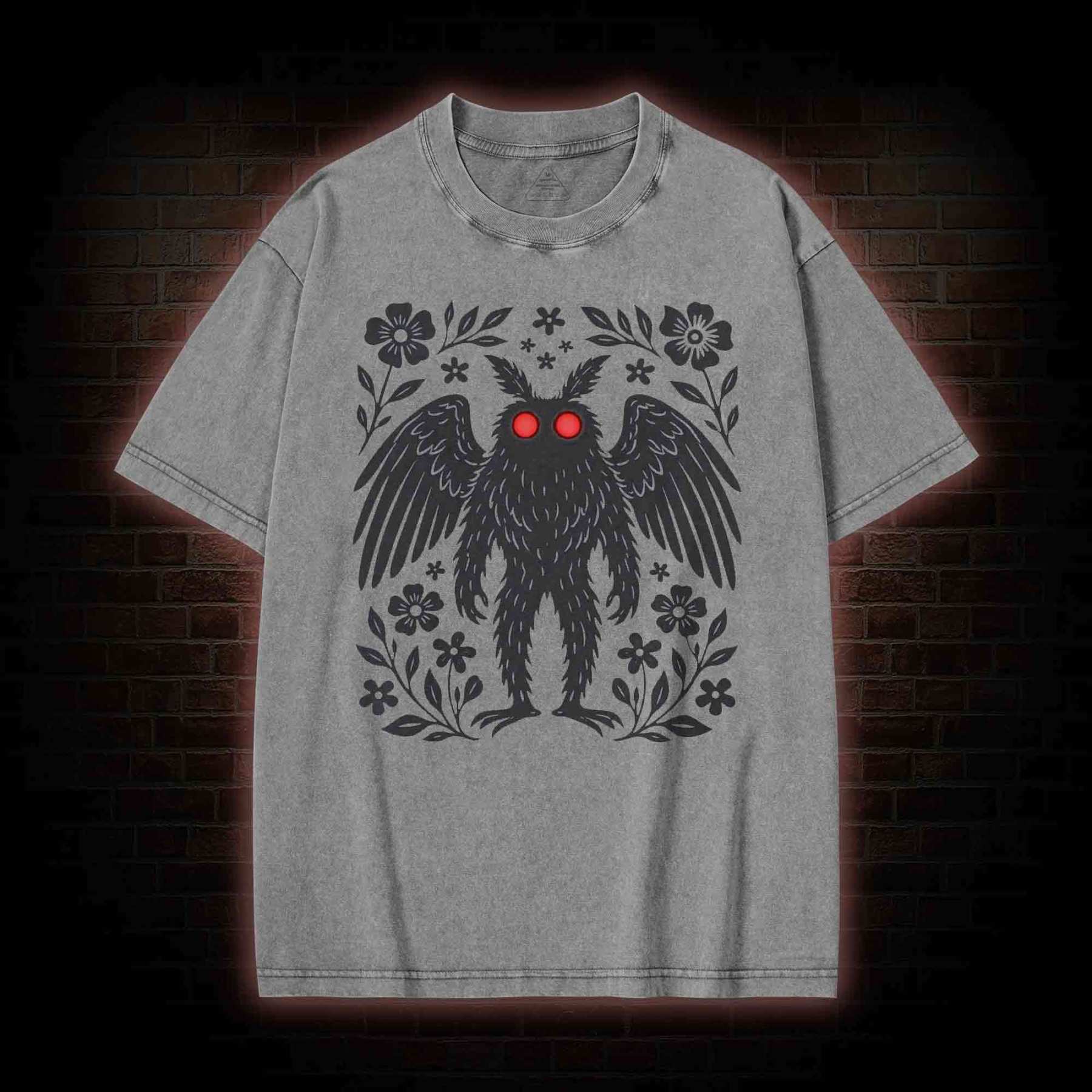 Mothman Cryptid Washed T-shirt