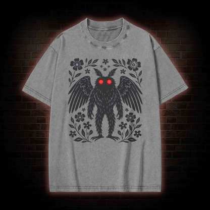 Mothman Cryptid Washed T-shirt