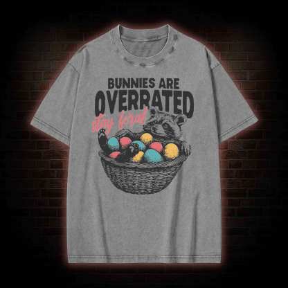 Bunnies are Overrated Stay Feral Washed T-shirt