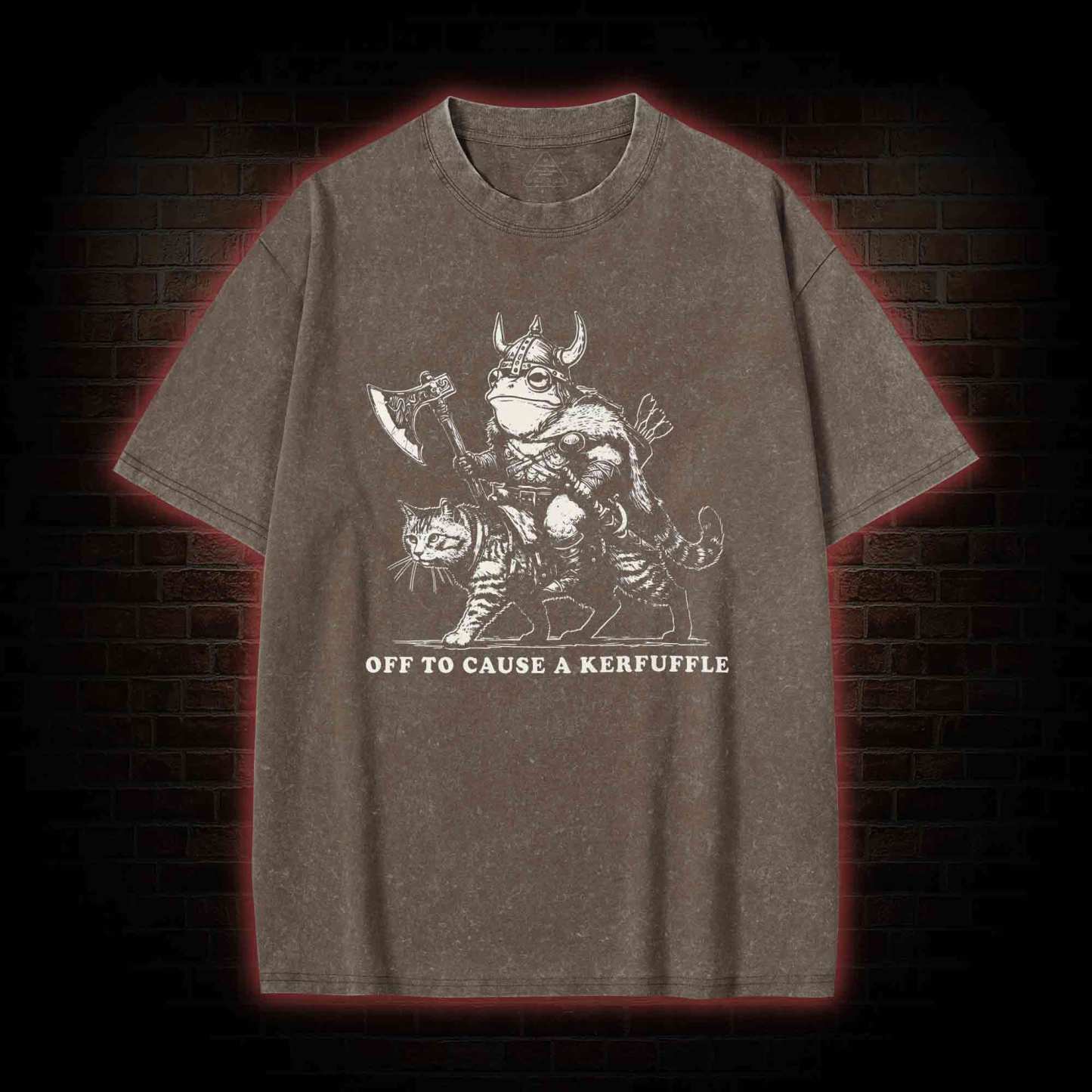 Off to Cause a Kerfuffle Washed T-shirt