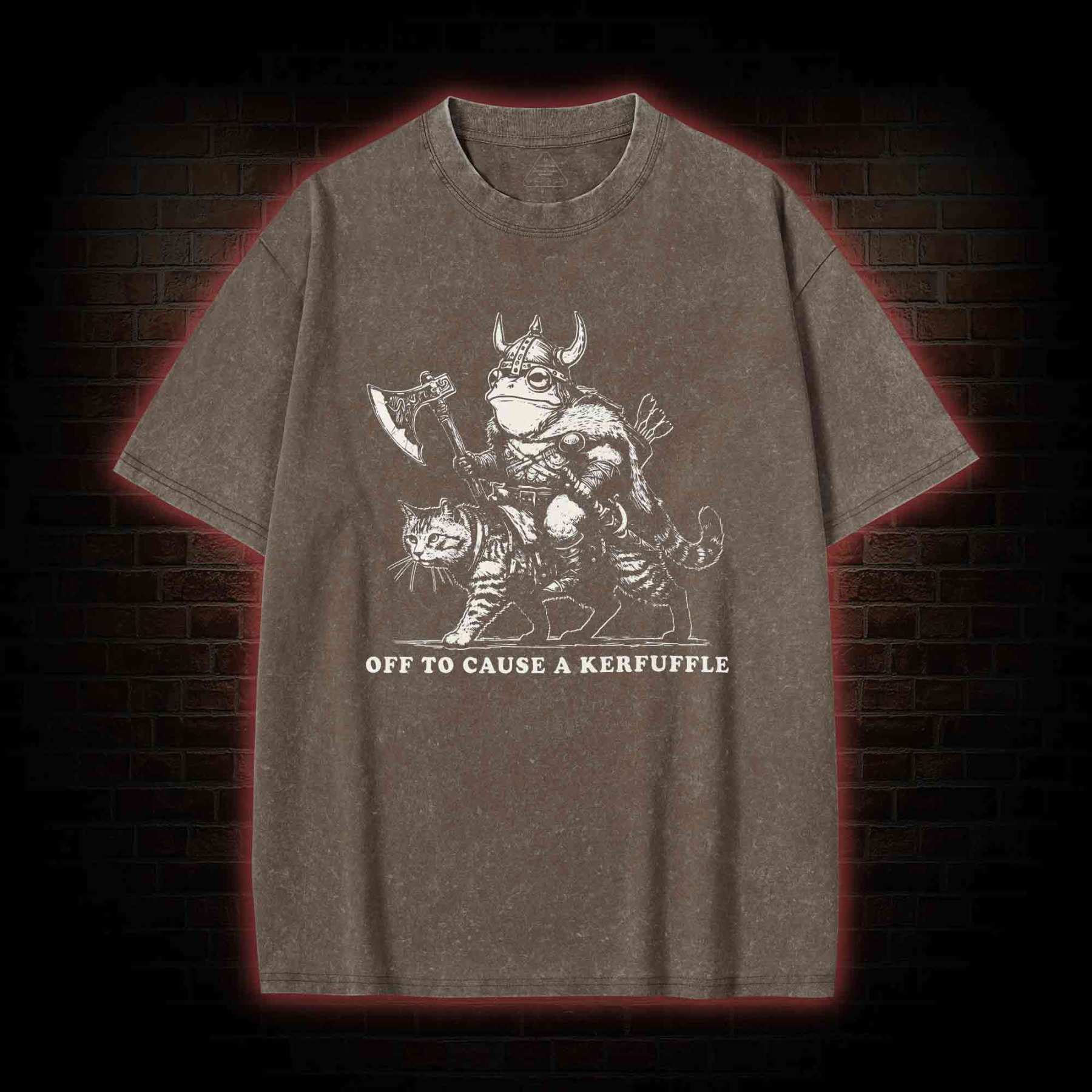 Off to Cause a Kerfuffle Washed T-shirt