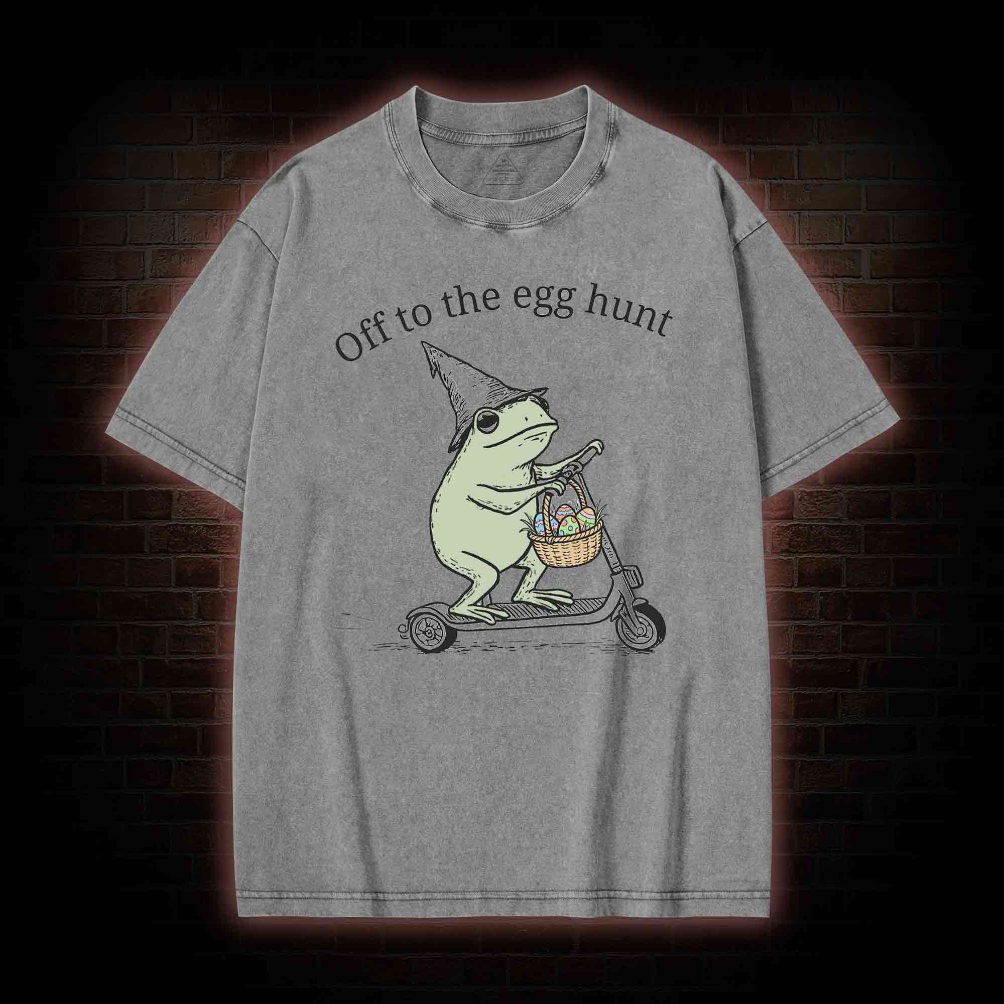 Off to the Egg Hunt Washed T-shirt