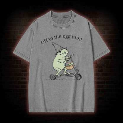 Off to the Egg Hunt Washed T-shirt