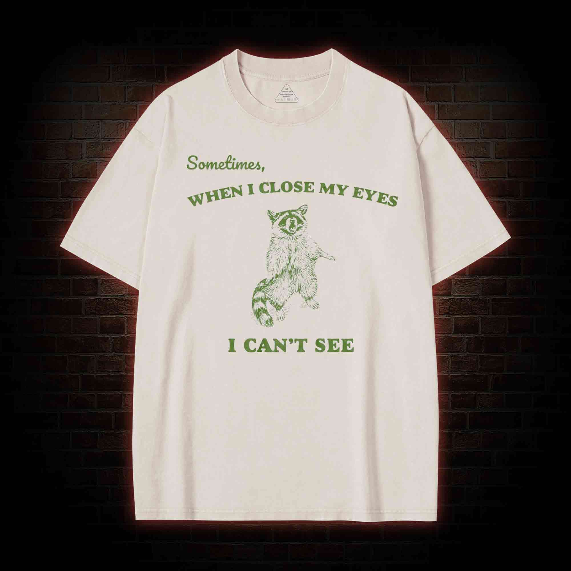 Sometimes When I Close My Eyes I Can't See Washed T-shirt