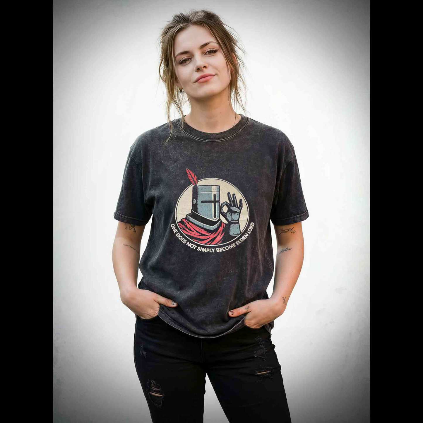 One does not Simply become Elden Lord Washed T-shirt