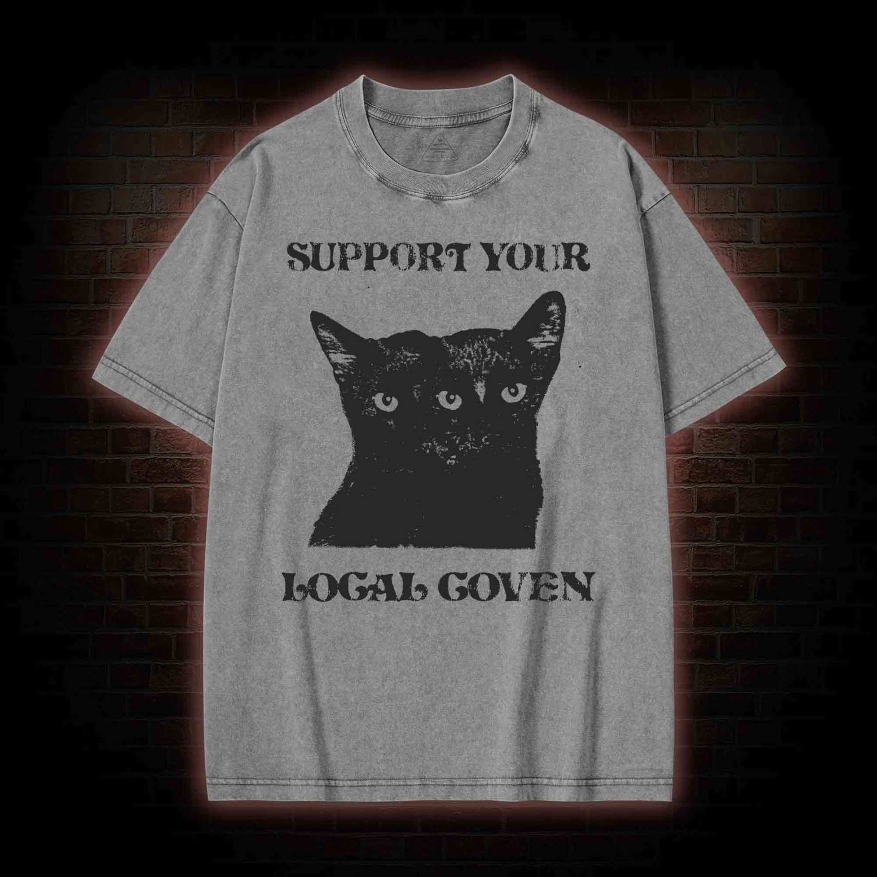  Support Your Local Coven Washed T-shirt