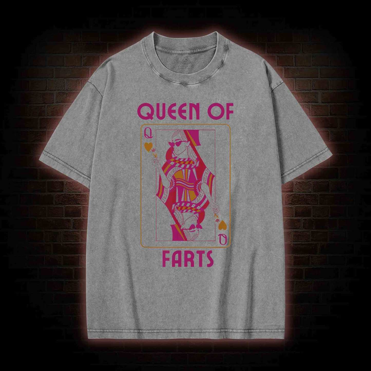 Queen of Farts Washed T-shirt