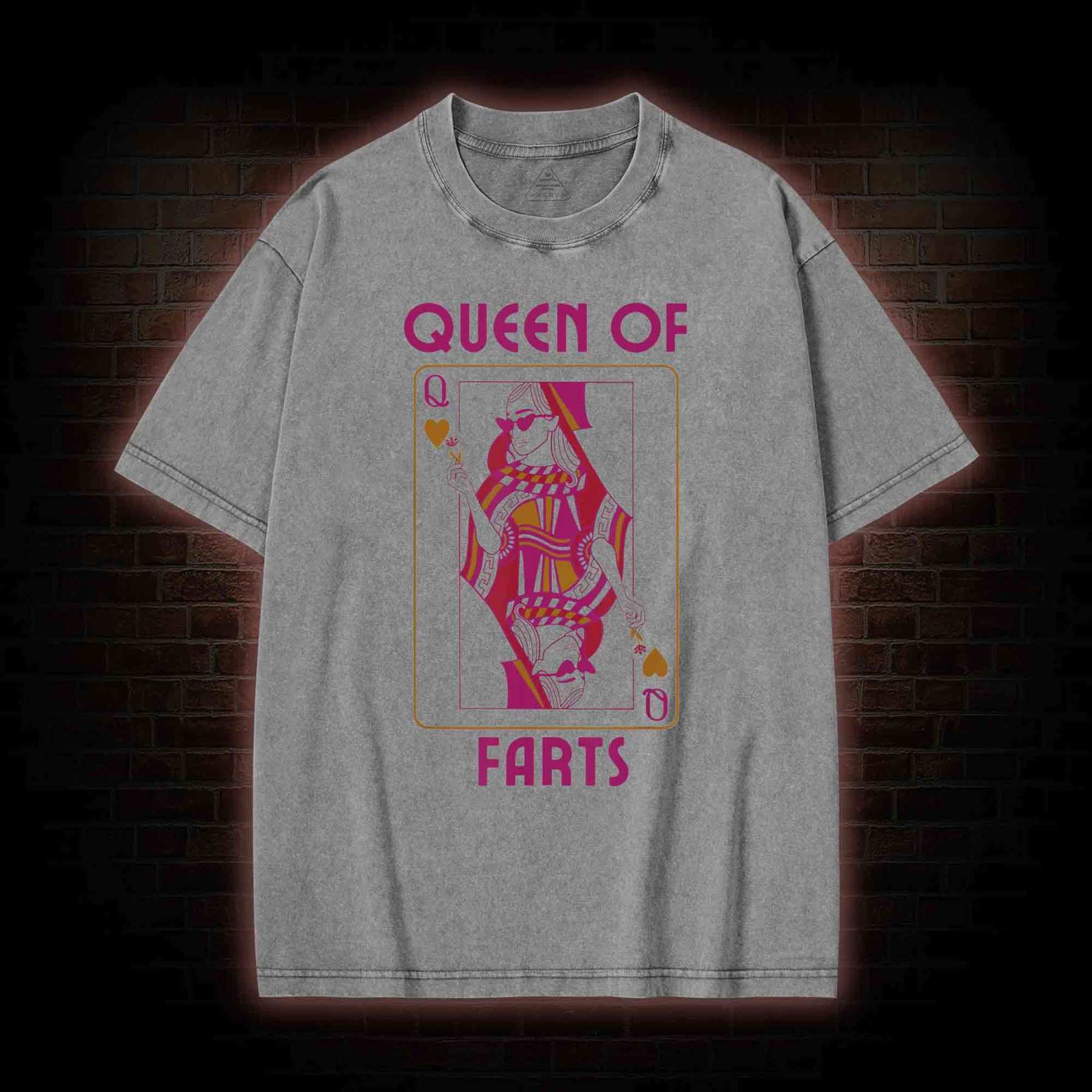Queen of Farts Washed T-shirt