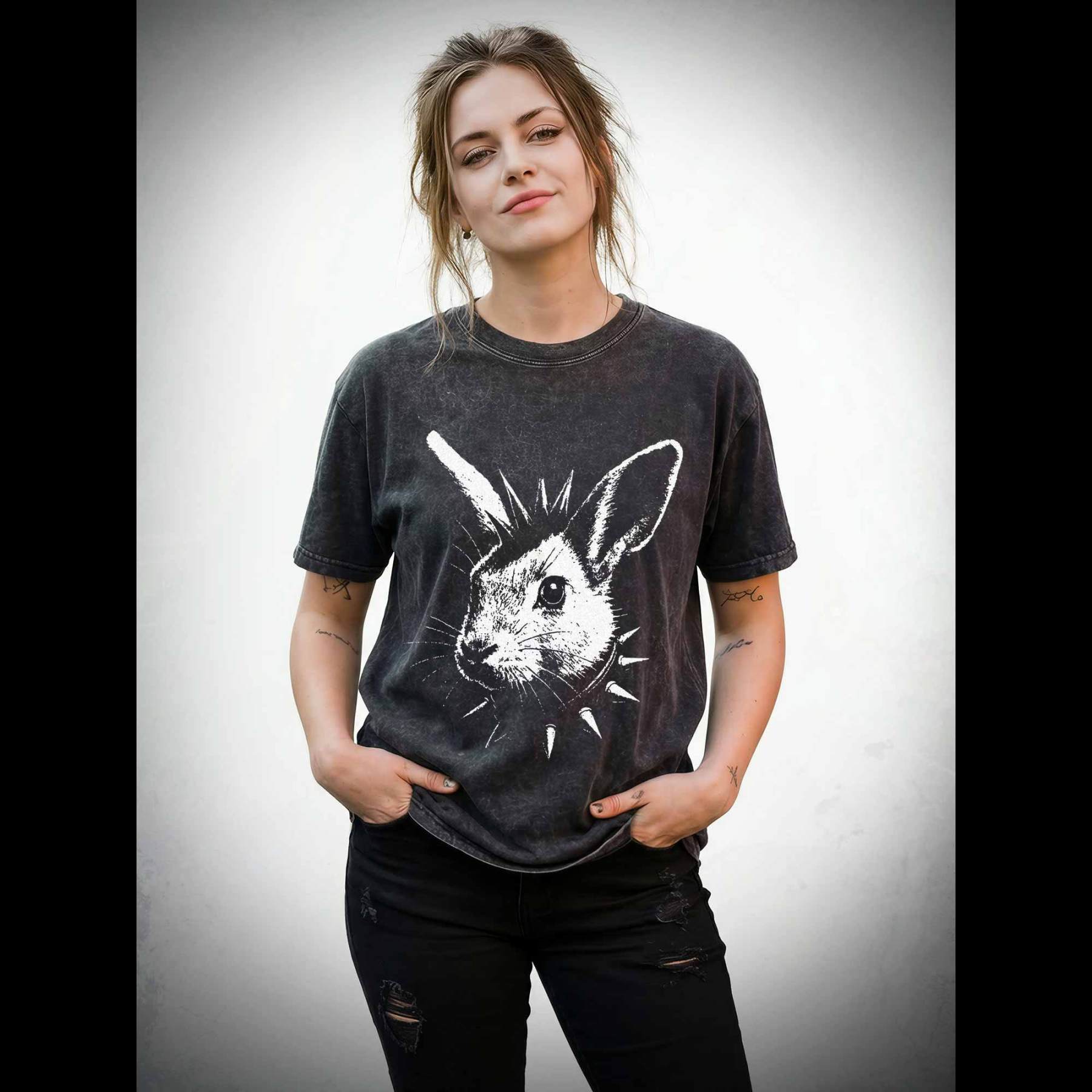 Punk Bunny Washed T-shirt