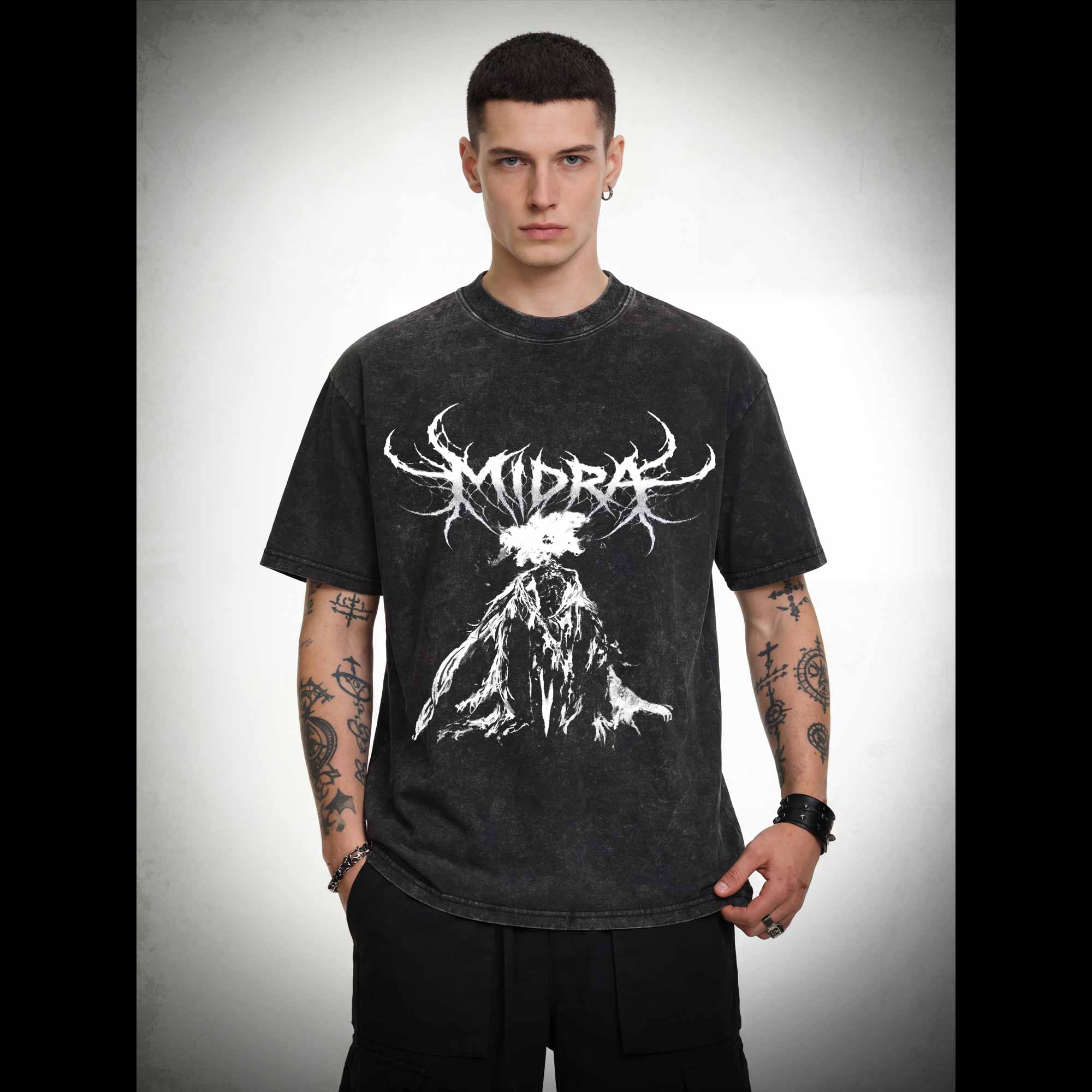 The Dark Moon Burns Washed T-shirt