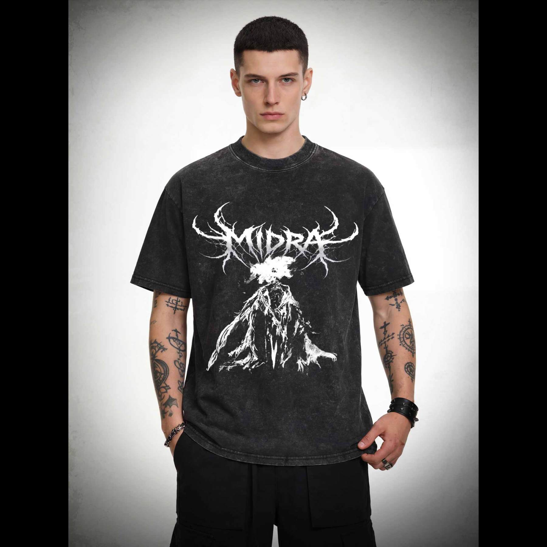 The Dark Moon Burns Washed T-shirt