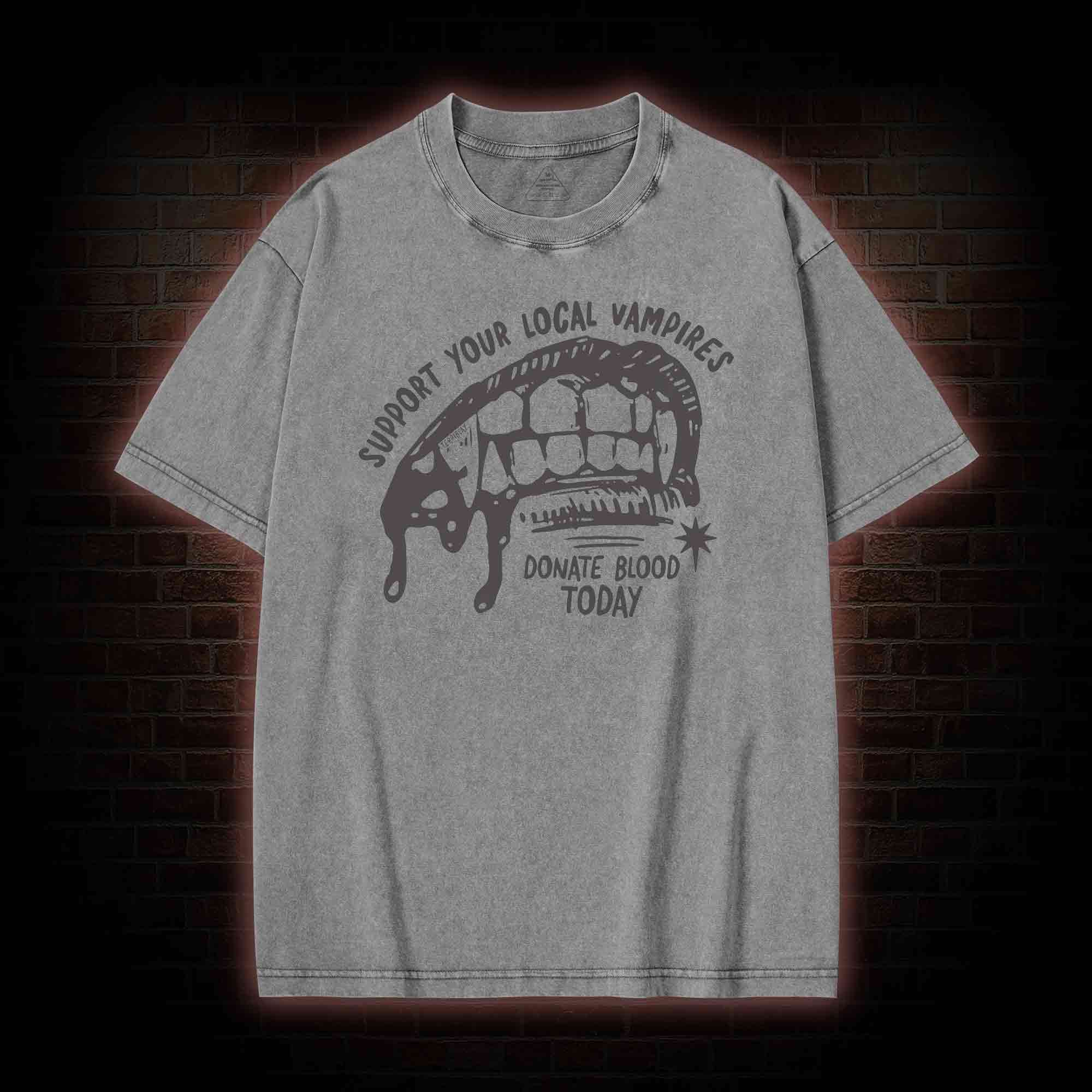 Support Local Vampires Washed T-shirt