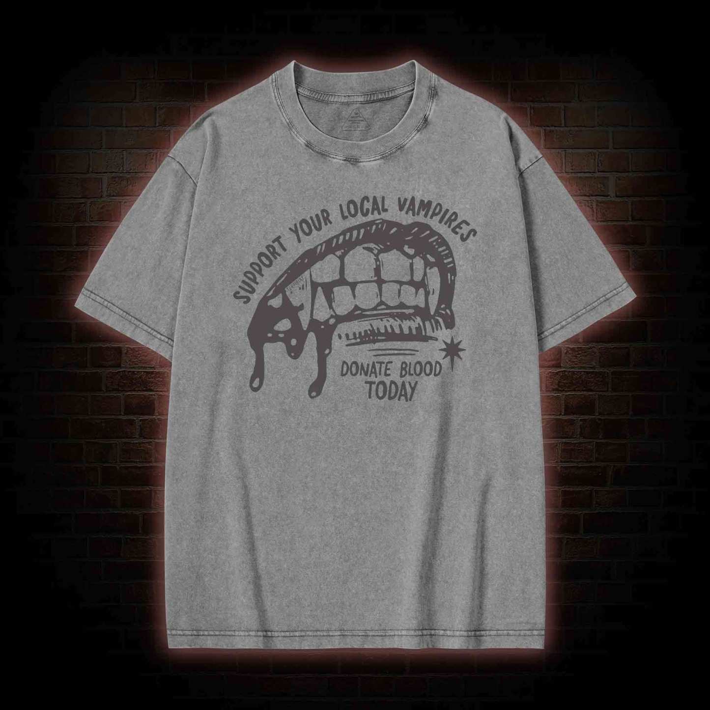 Support Local Vampires Washed T-shirt
