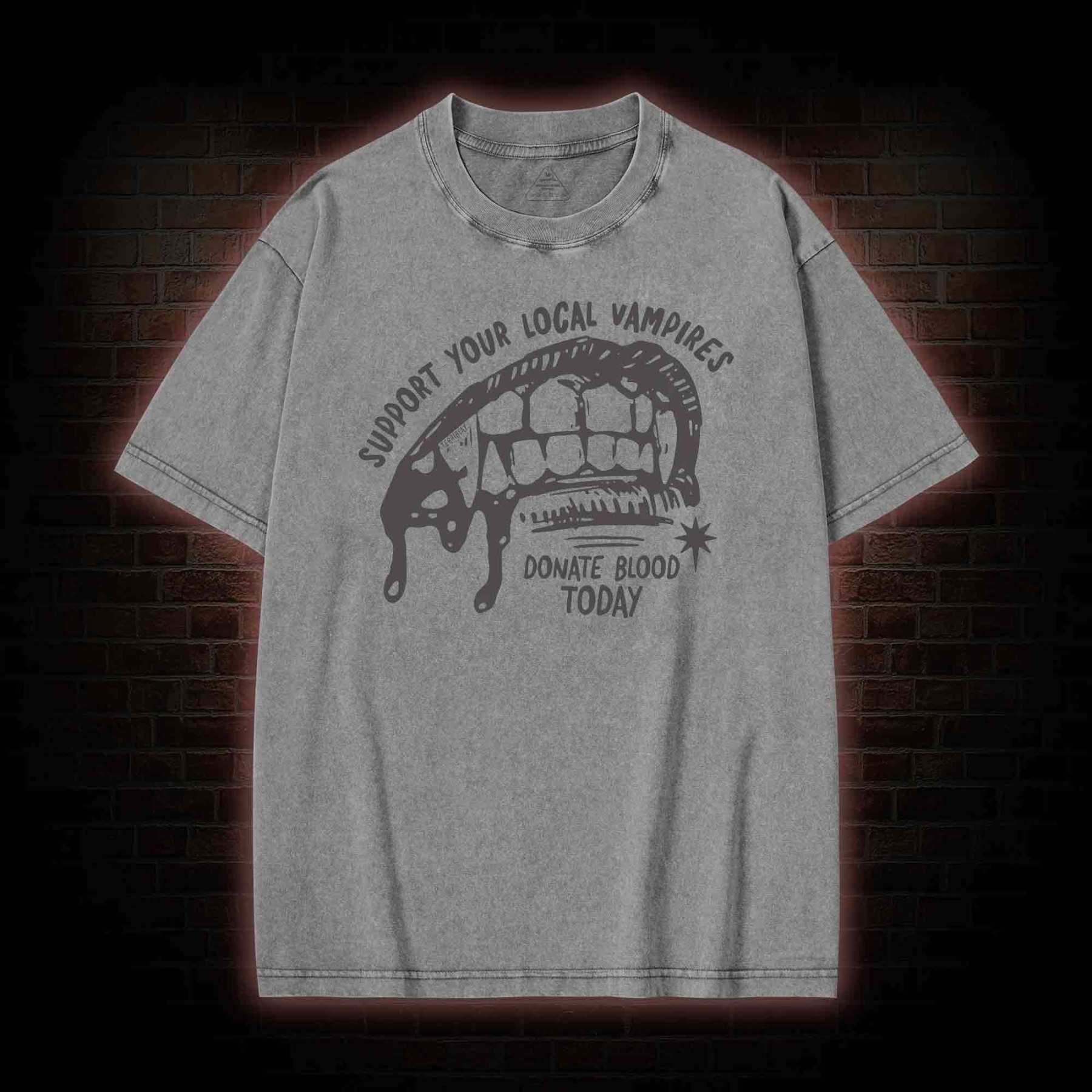 Support Local Vampires Washed T-shirt