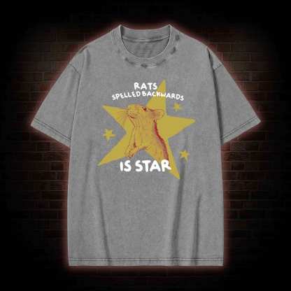 Rats Spelled Backwards is Star Washed T-shirt