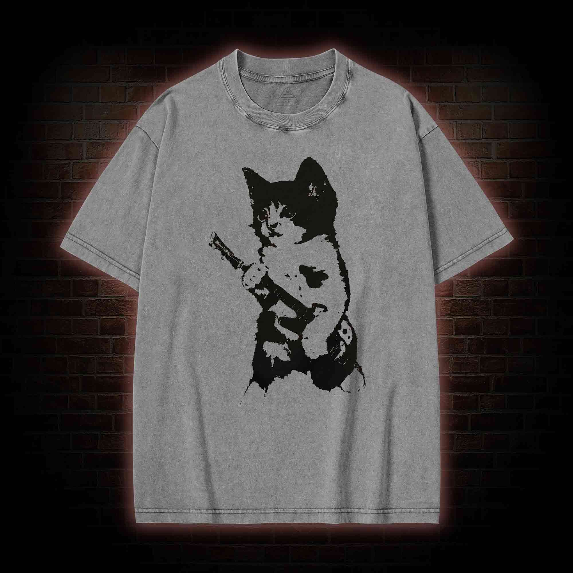 Rockstar Kitten Washed T-shirt