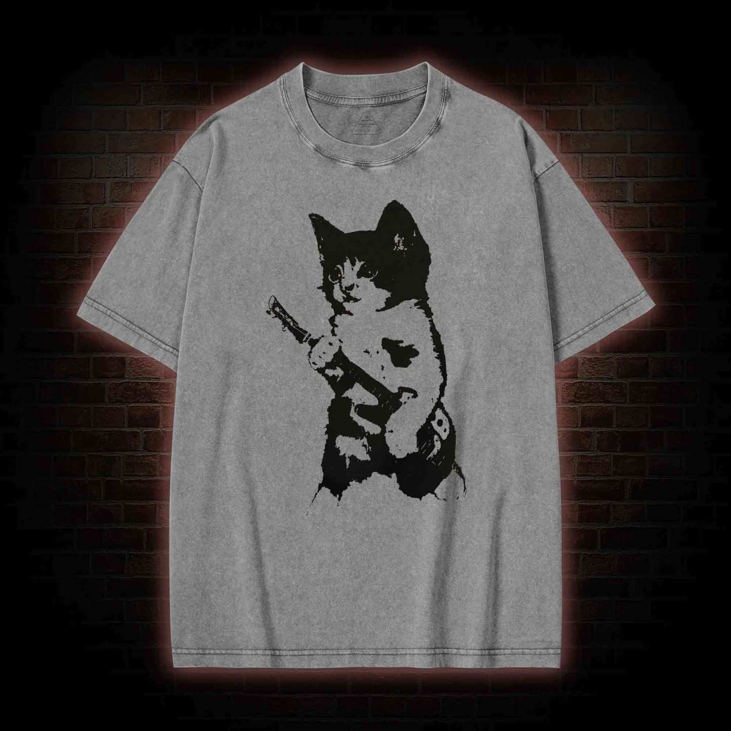 Rockstar Kitten Washed T-shirt