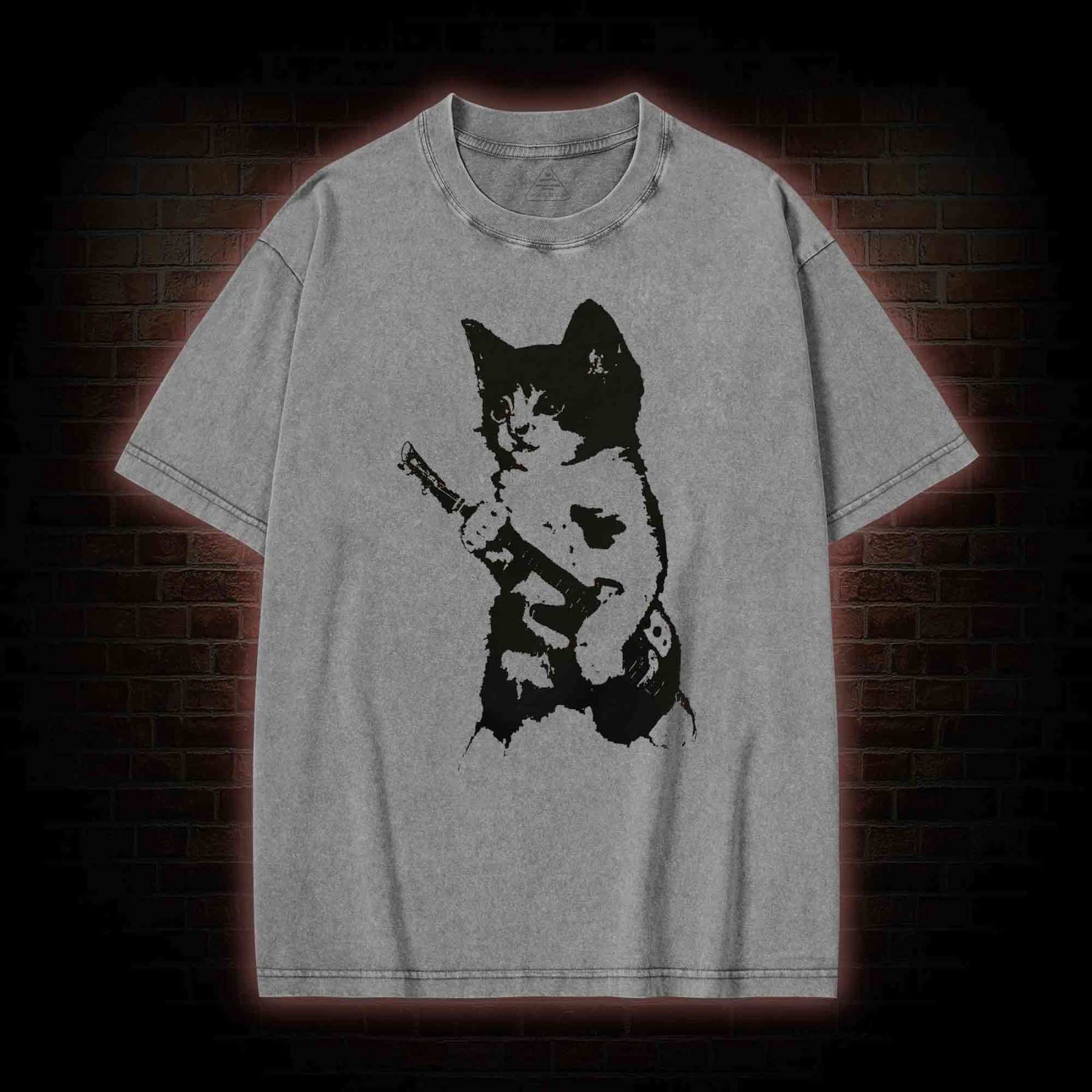 Rockstar Kitten Washed T-shirt