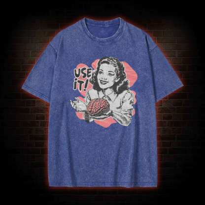 Use Your Brain Aesthetic Washed T-shirt