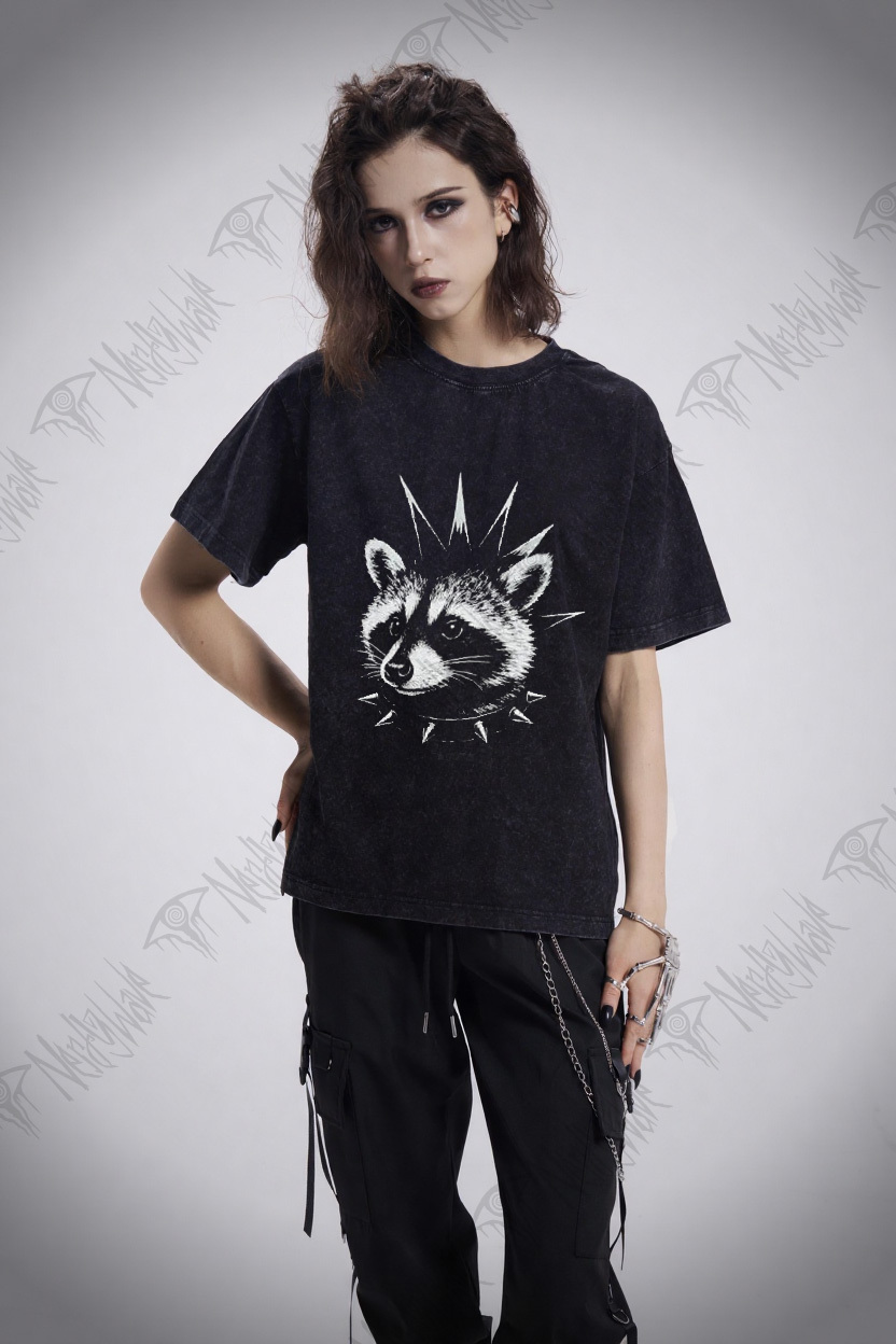 Punk Raccoon Washed T-shirt