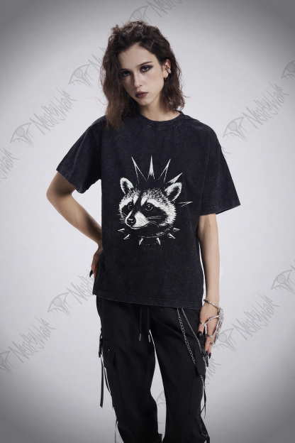 Punk Raccoon Washed T-shirt