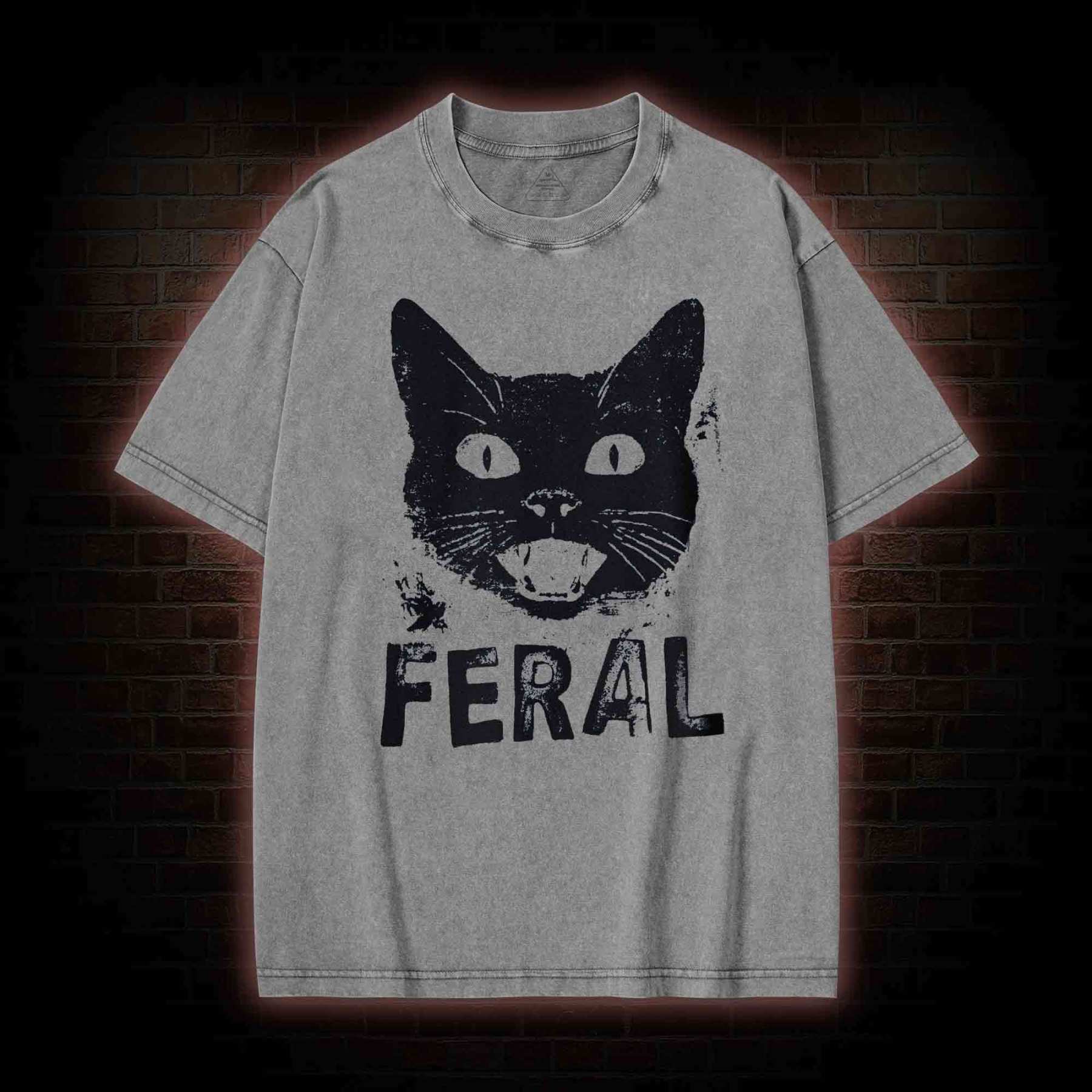 Feral Cat Washed T-shirt