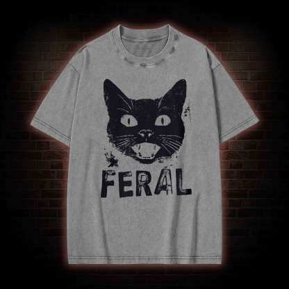 Feral Cat Washed T-shirt