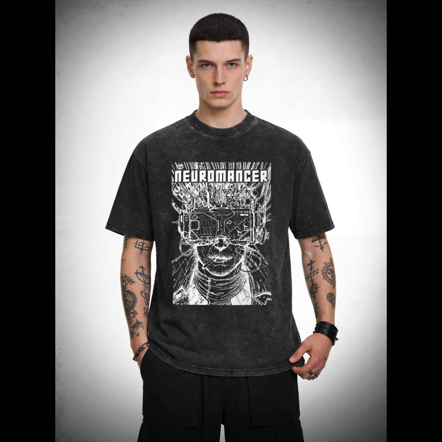 A TV Set with No Signal Washed T-shirt