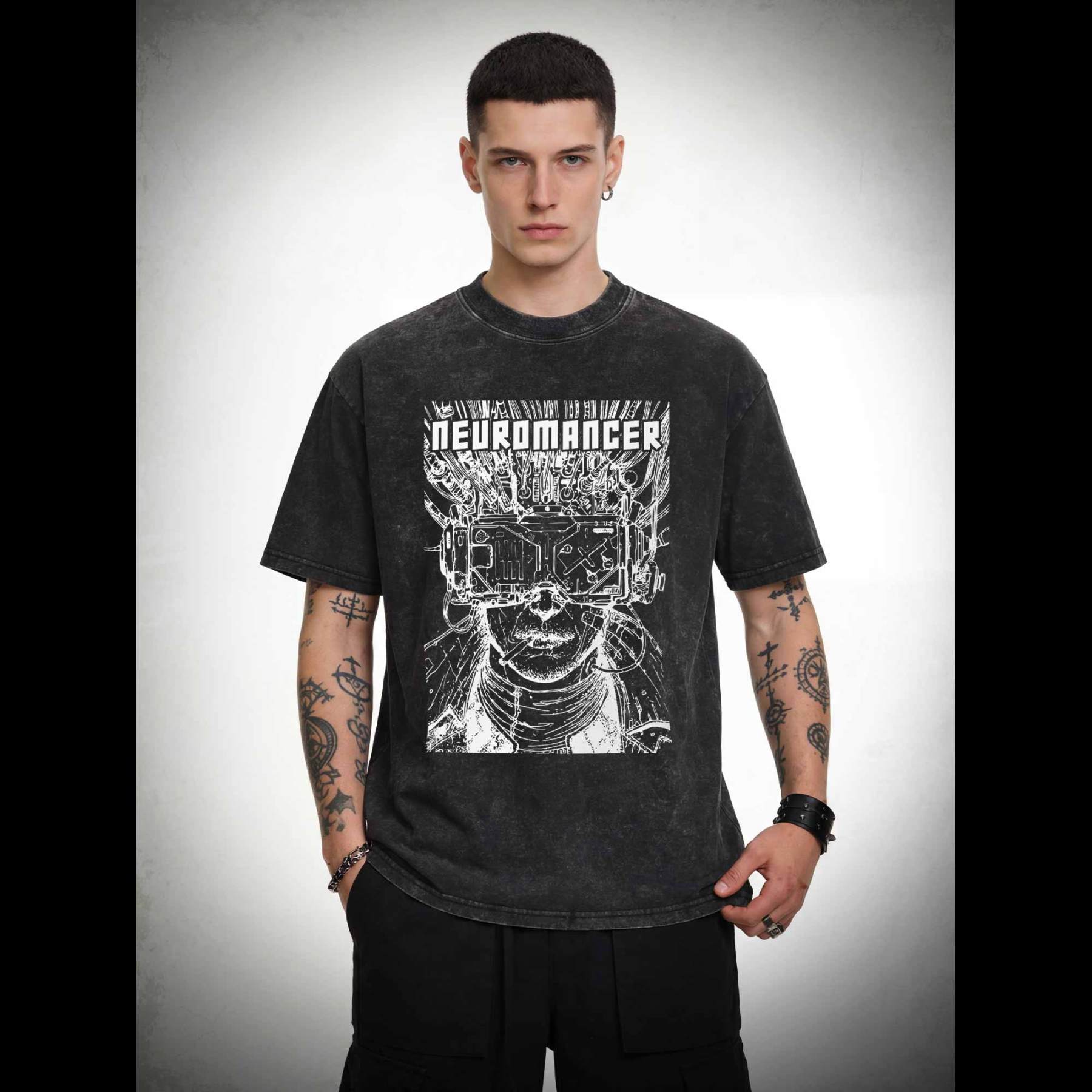 A TV Set with No Signal Washed T-shirt