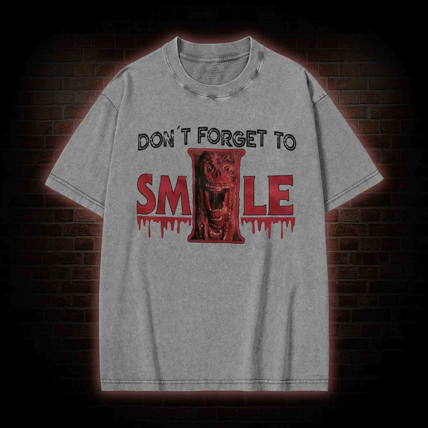 Don't Forget to Smile Washed T-shirt