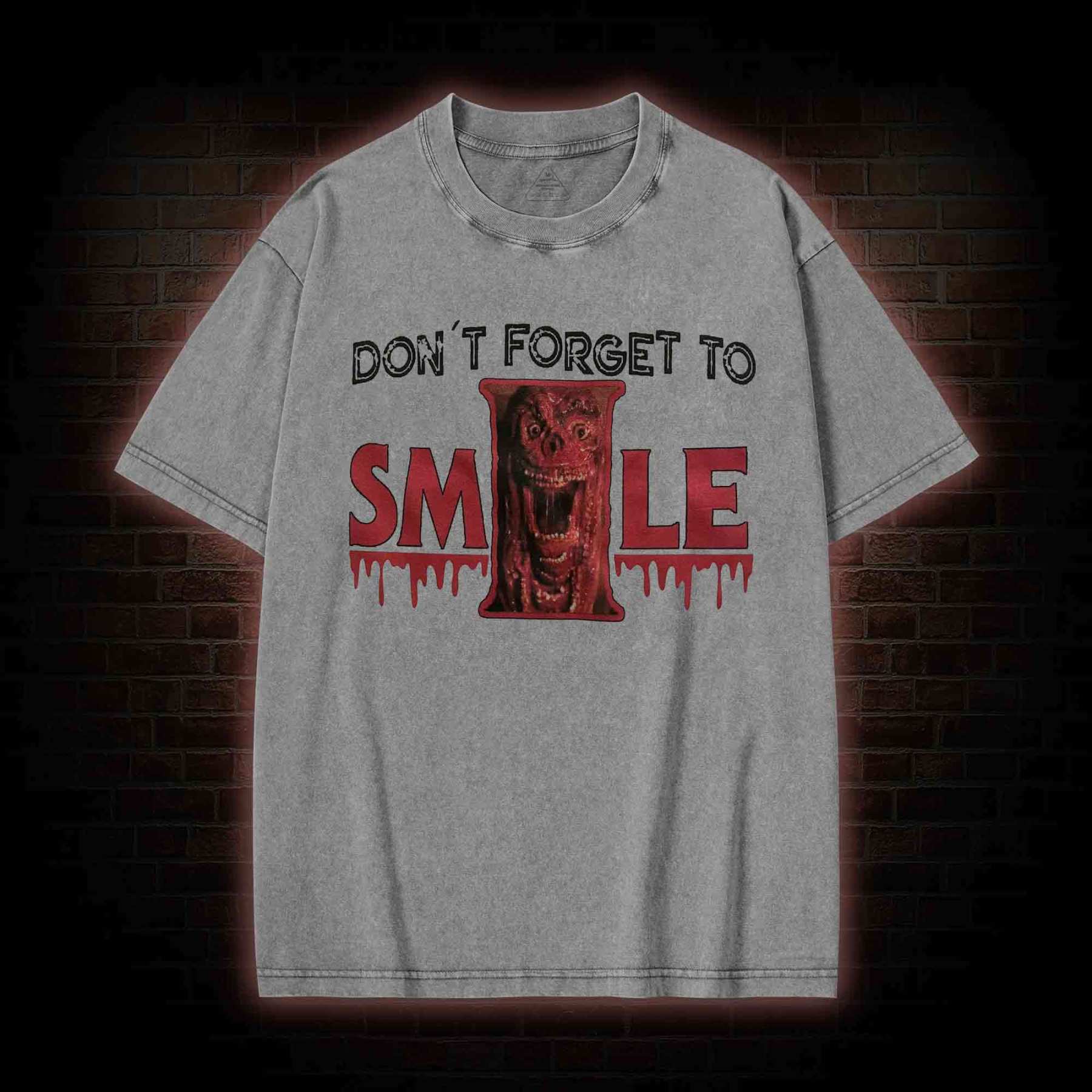 Don't Forget to Smile Washed T-shirt